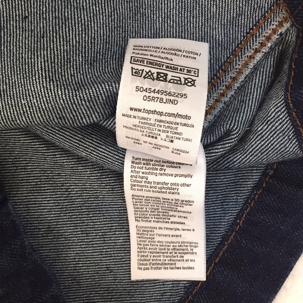 Topshop Moto Full Zip Denim Mini Skirt - Picture 16 of 16
